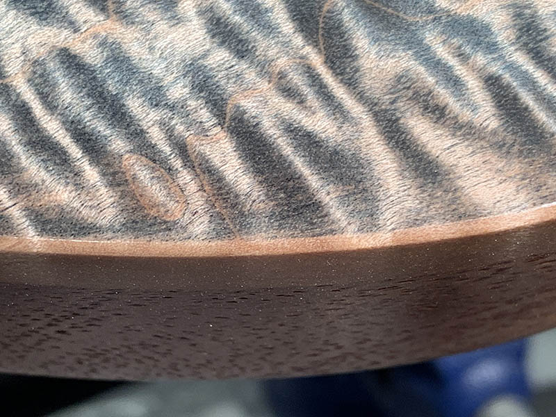 Guitar finish natural binding